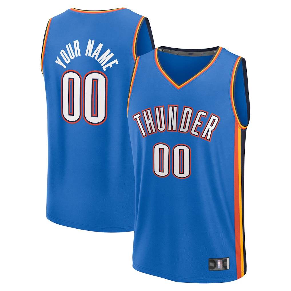 tocy Custom OC.Thunder Blue Fast Break Stitched Jerseys - Icon Edition