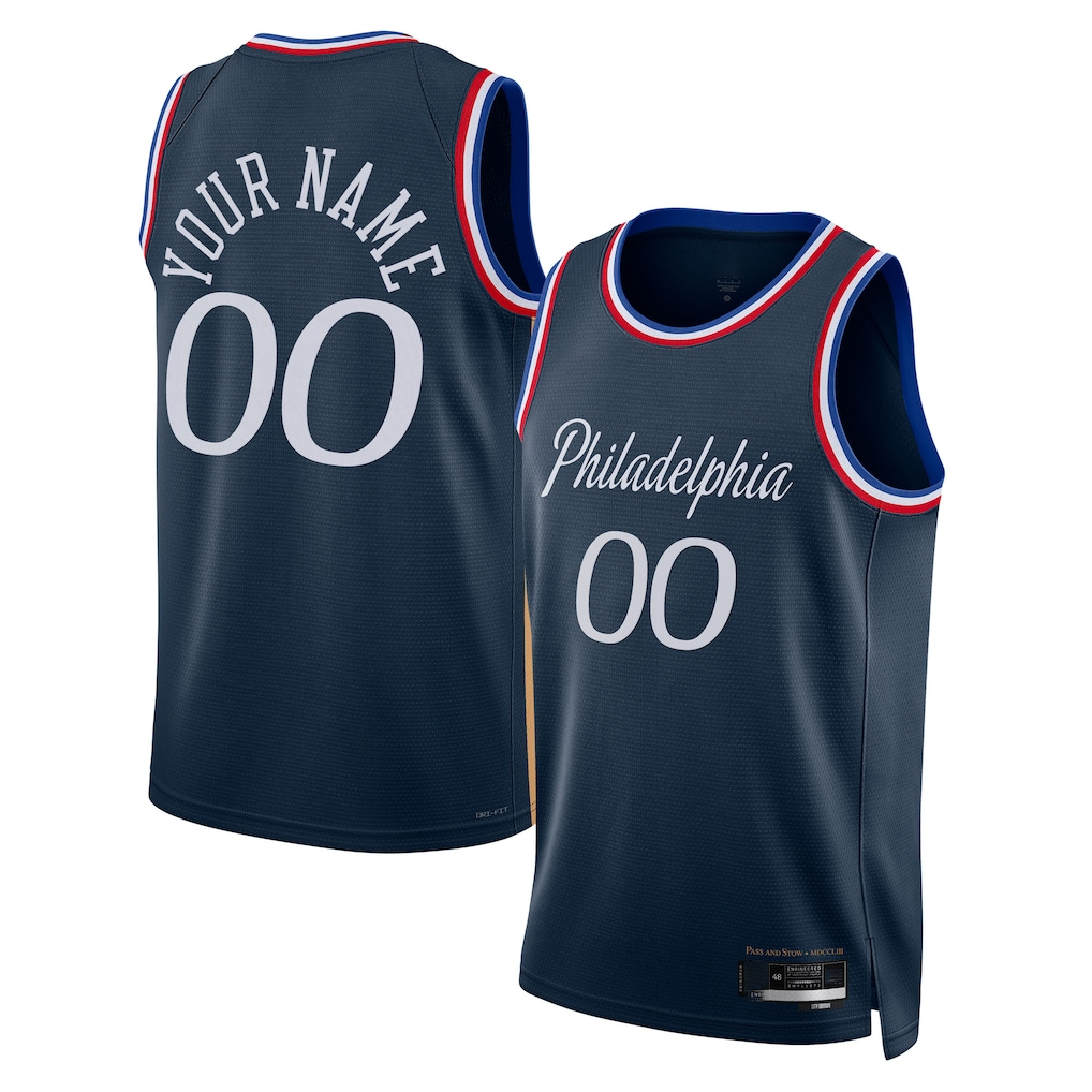 tocy Custom P.76ers Navy 202526 City Edition Swingman Jerseys