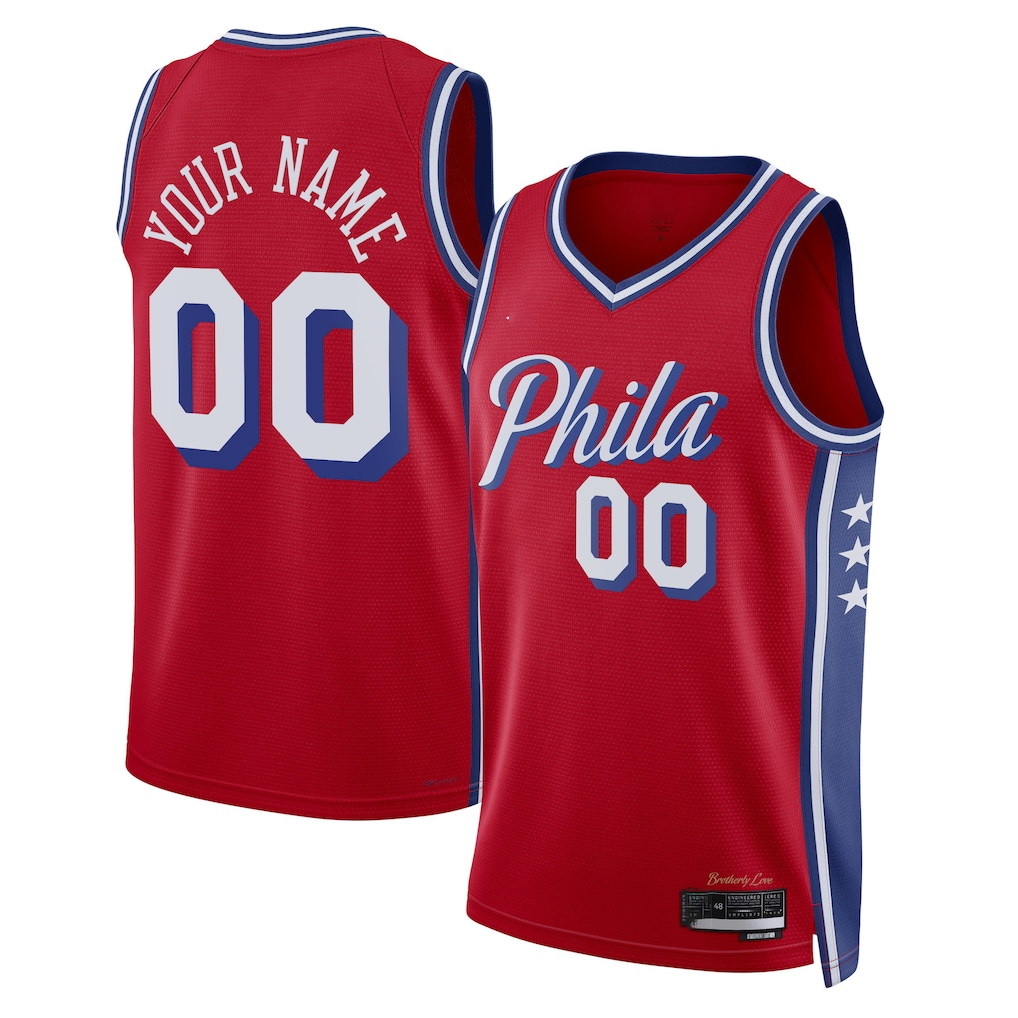 tocy Custom P.76ers Red 202223 Swingman Jerseys - Statement Edition