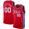 tocy Custom P.76ers Red Swingman Jerseys - Statement Edition
