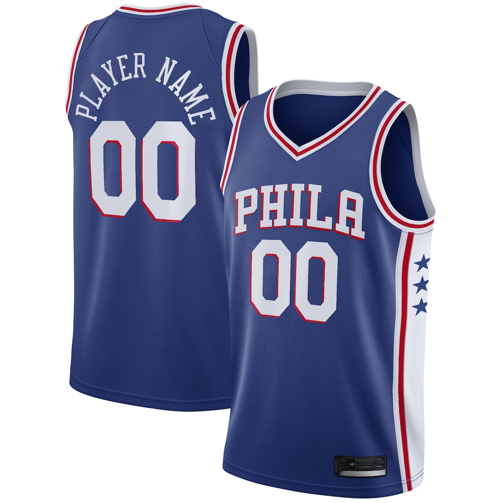 tocy Custom P.76ers Royal 2020-21 Swingman Jerseys - Icon Edition