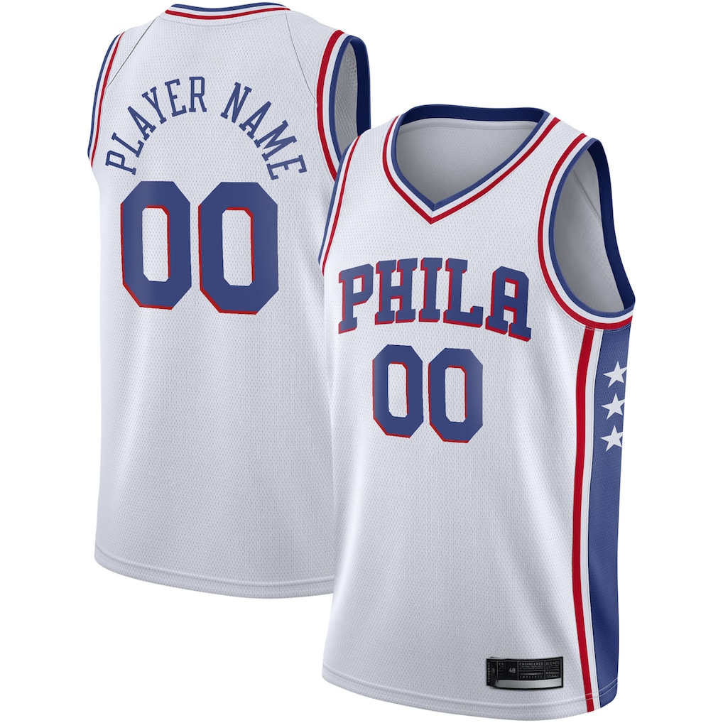 tocy Custom P.76ers White 2020-21 Swingman Jerseys - Association Edition