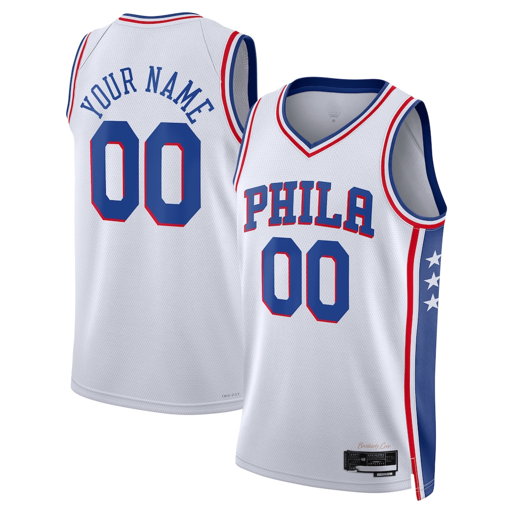 tocy Custom P.76ers White 2022-23 Swingman Jerseys - Association Edition