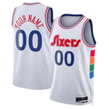 tocy Custom P.76ers White 2024-25 Swingman Jerseys - City Edition