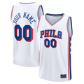 tocy Custom P.76ers White Fast Break Jerseys - Association Edition