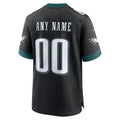 tocy Custom P.Eagles Black Stitched Alternate Game Stitched Jerseys