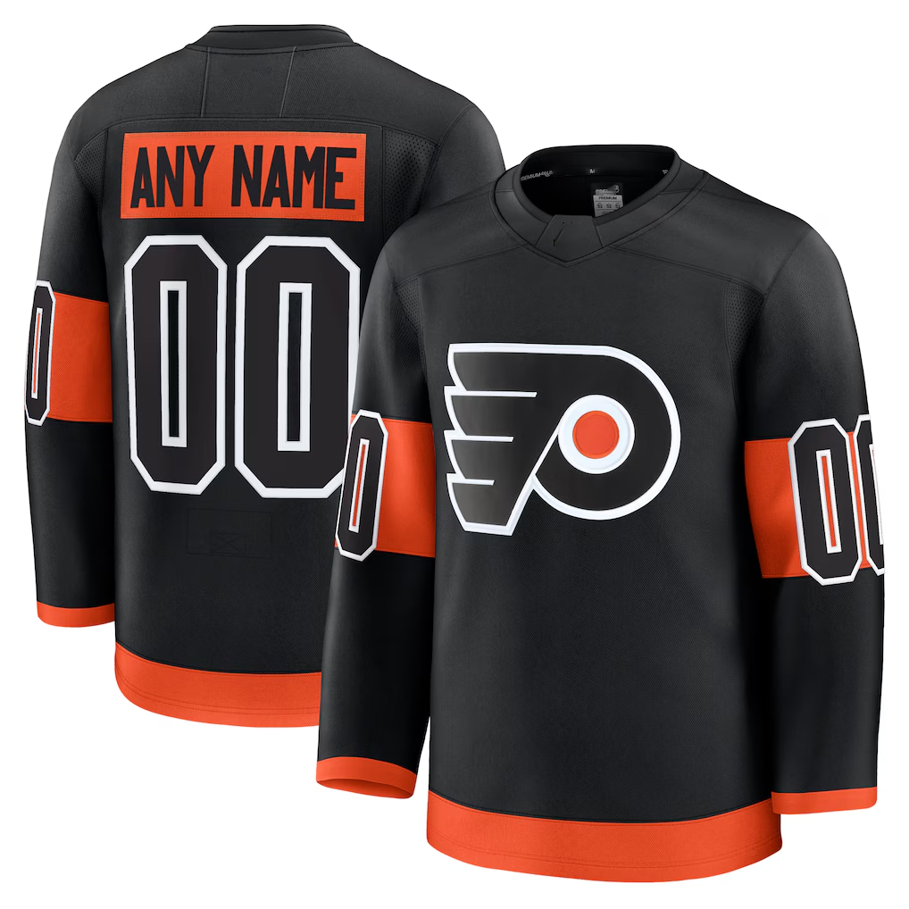 Tocy Custom P.Flyers Black Alternate Premium Jerseys