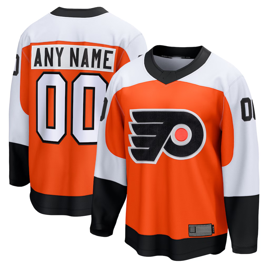 Tocy Custom P.Flyers Orange Home Breakaway Jerseys