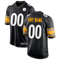 tocy Custom P.Steelers Black Home Game Stitched Jerseys