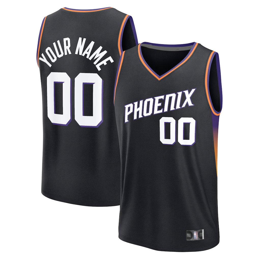 tocy Custom P.Suns Fanatics Black Fast Break Jerseys - Icon Edition