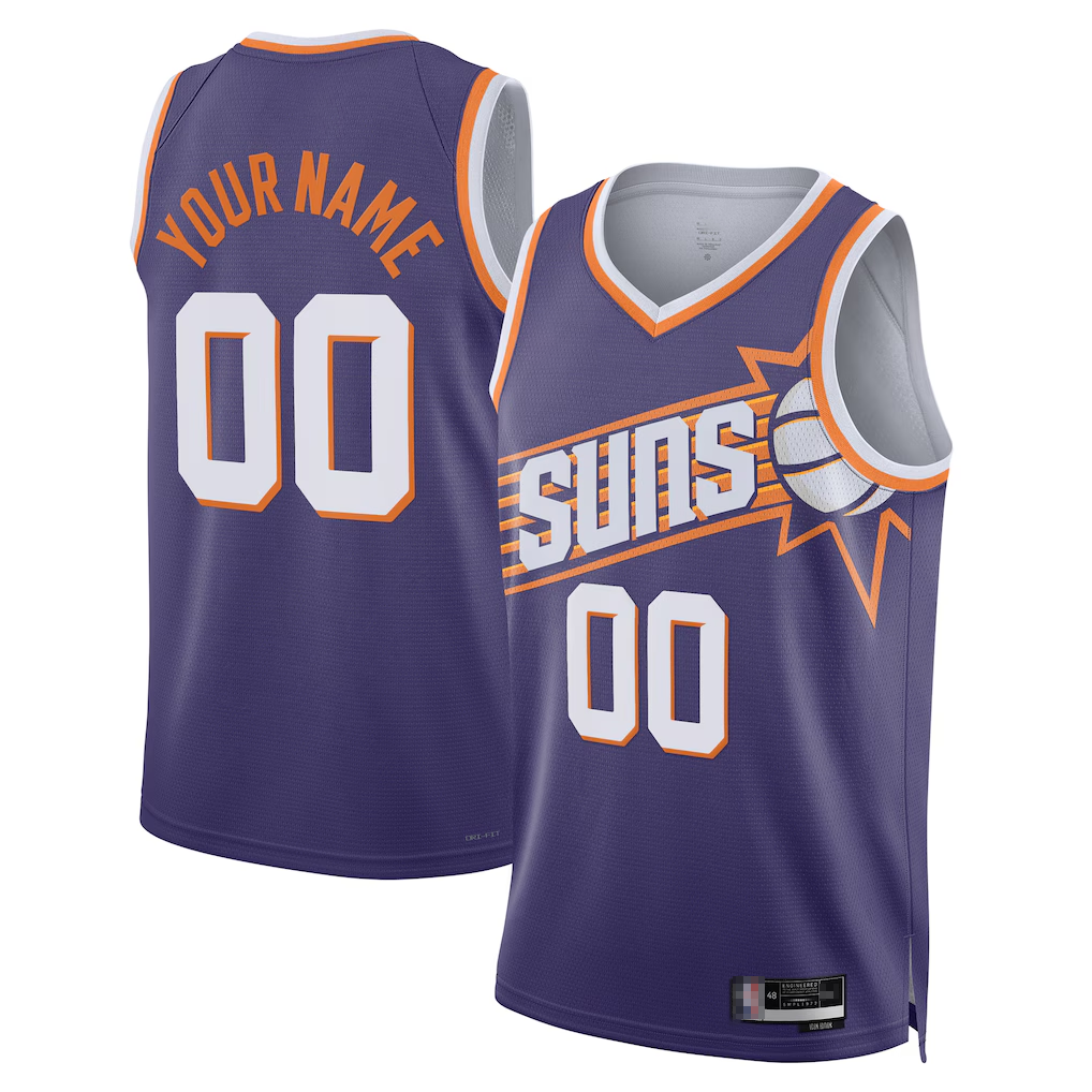 tocy Custom P.Suns Purple Swingman Jerseys - Icon Edition