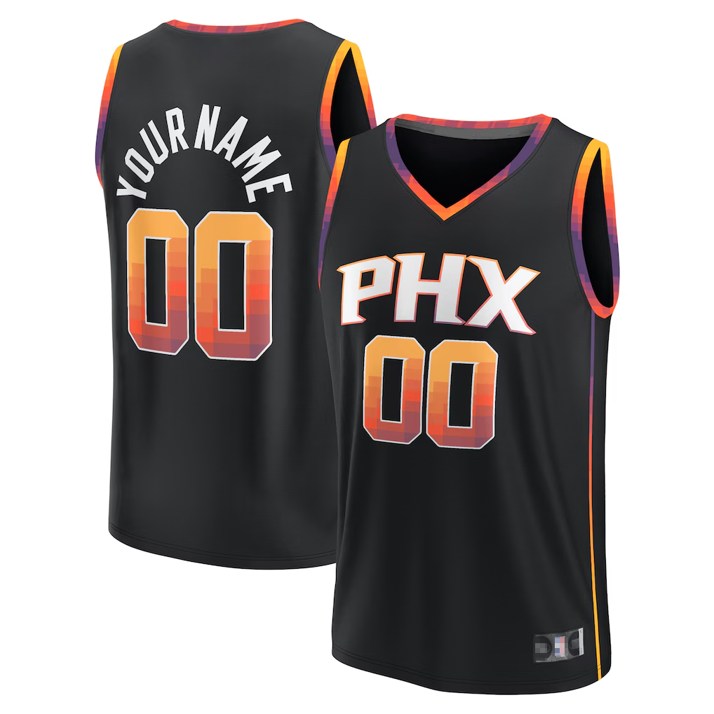tocy Custom P.Sunss Fanatics Black Fast Break Replica Jerseys - Statement Edition