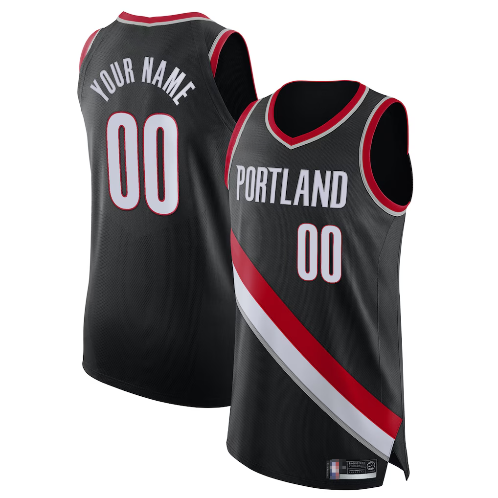 tocy Custom PT.Blazers Black 2020-2021 Authentic Jerseys - Icon Edition