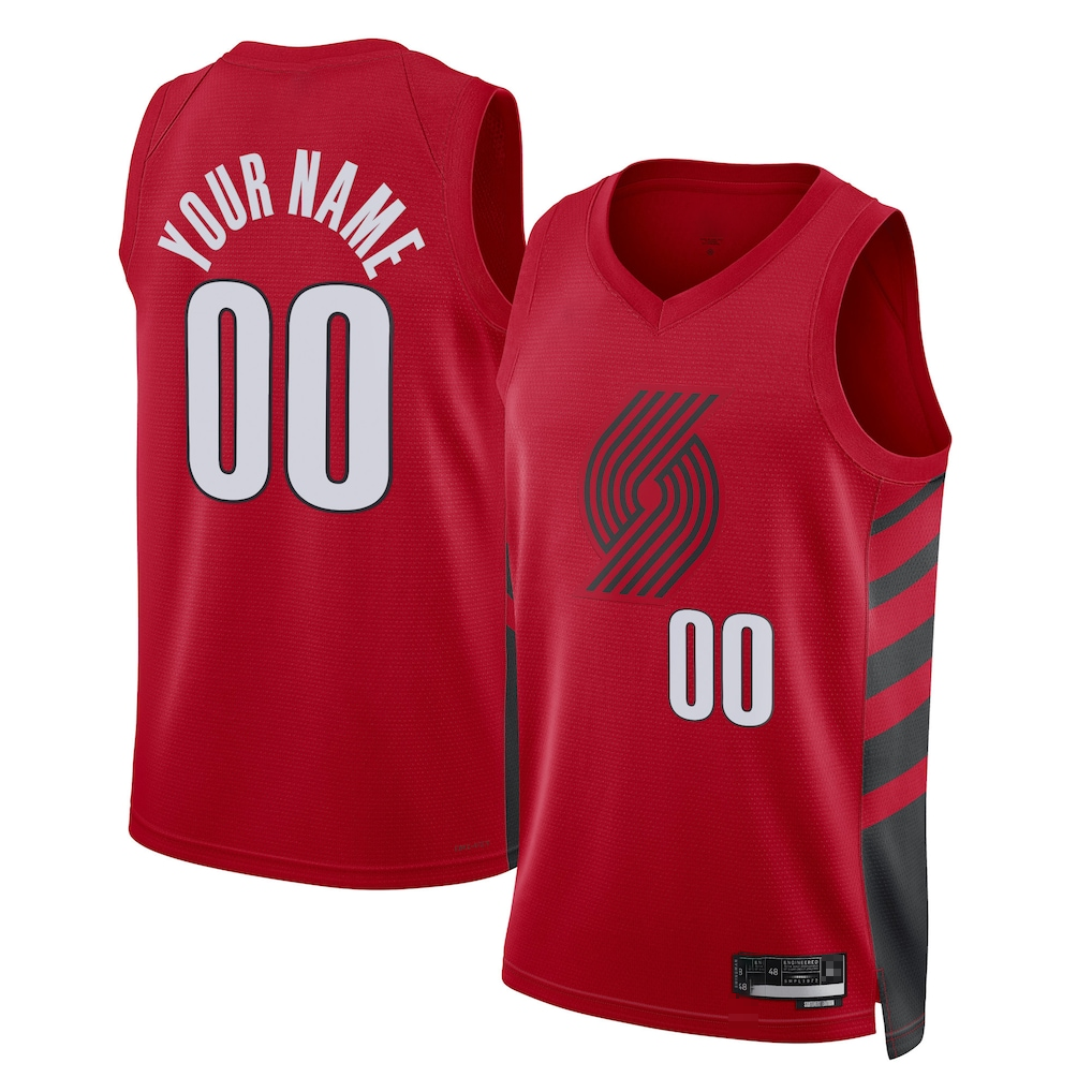 tocy Custom PT.Blazers Red 2022-2023 Swingman Jerseys - Statement Edition