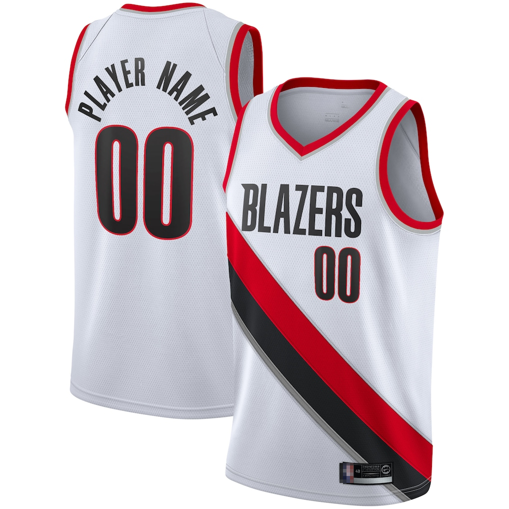 tocy Custom PT.Blazers White 2020-2021 Swingman Jerseys - Association Edition