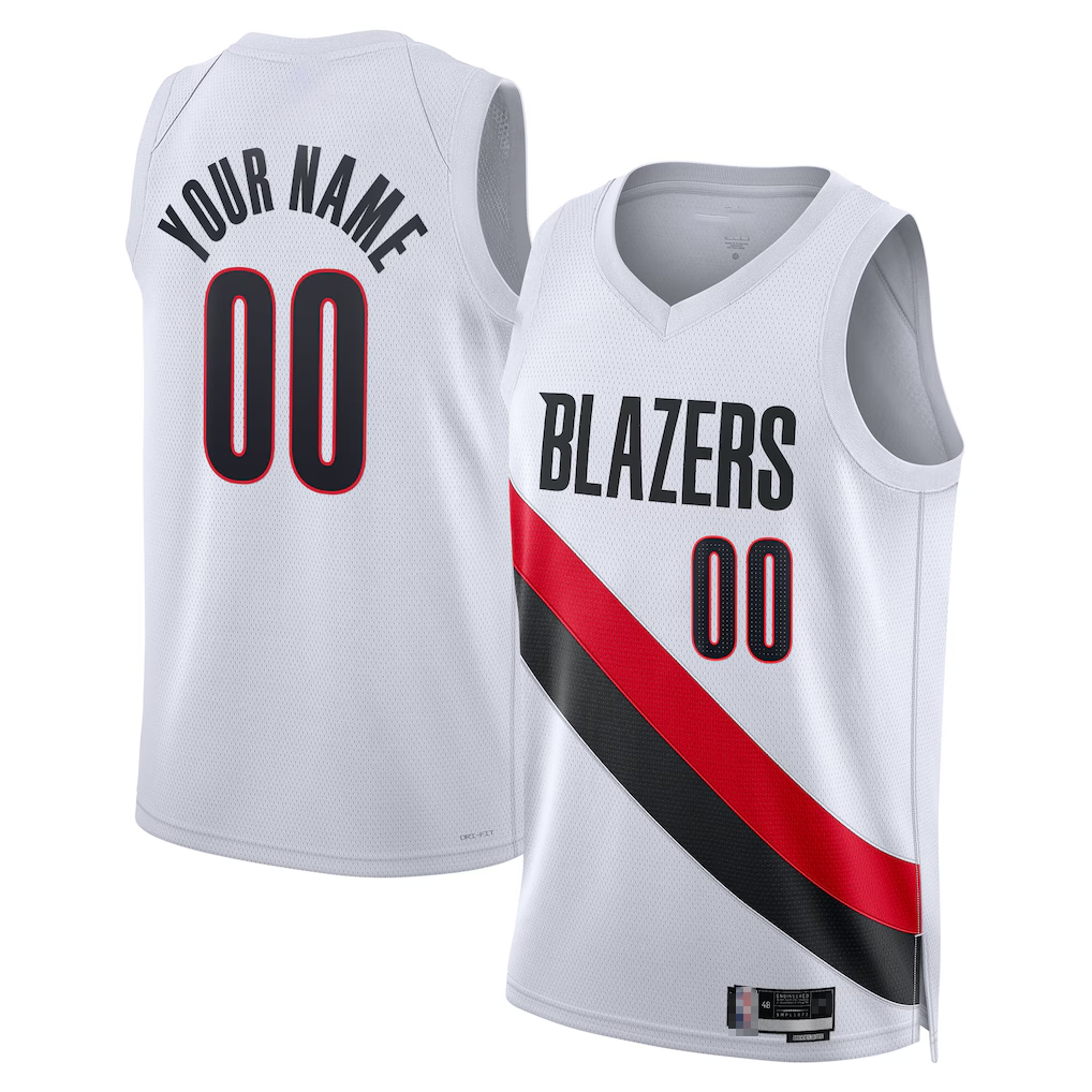 tocy Custom PT.Blazers White Swingman Jerseys - Association Edition