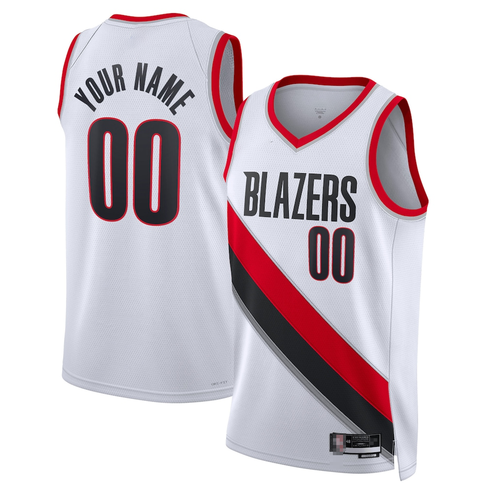 tocy Custom PT.Blazers White Swingman Jerseys - Association Edition