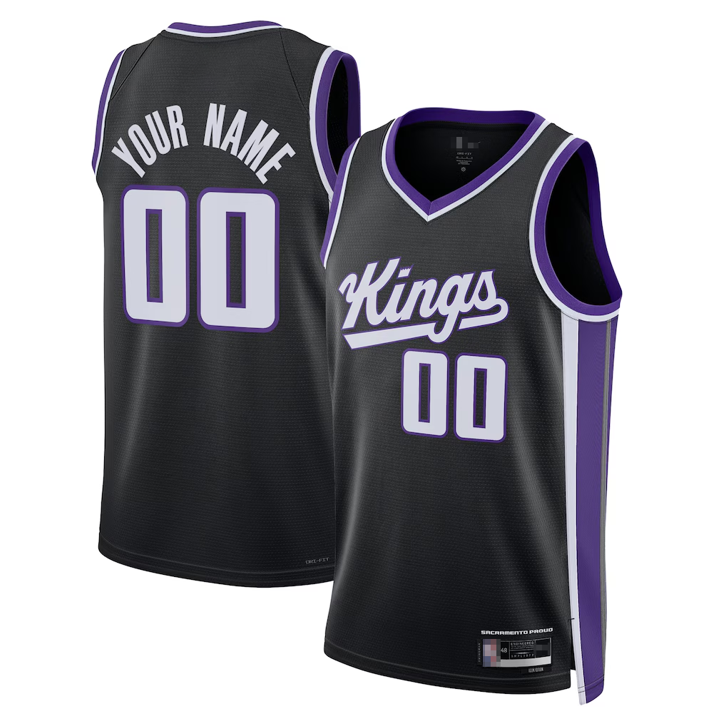 tocy Custom S.Kings Black Swingman Jerseys - Icon Edition
