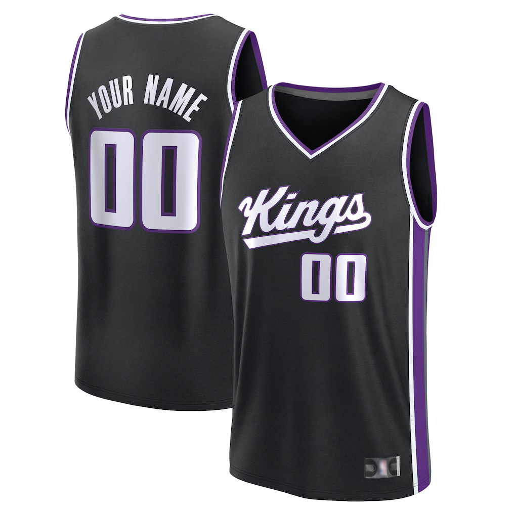 tocy Custom S.Kings Fanatics Black Fast Break Jerseys - Icon Edition