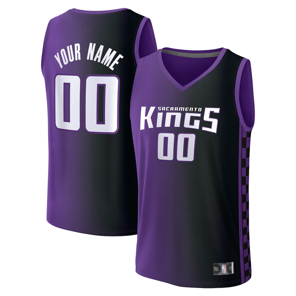 tocy Custom S.Kings Fanatics Purple Fast Break Replica Jerseys - Statement Edition