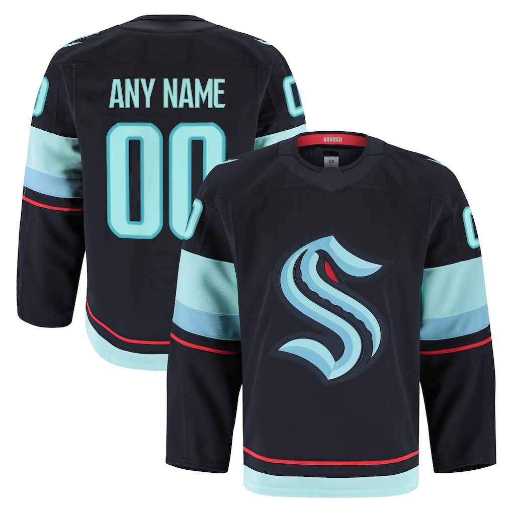 Tocy Custom S.Kraken Navy Home Authentic Pro Jerseys