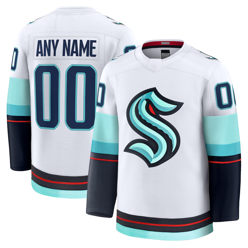 Tocy Custom S.Kraken White Away Premium Jerseys
