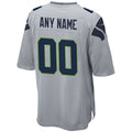 tocy Custom S.Seahawks Gray Alternate Game Stitched Jerseys