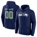 Tocy Custom S.Seahawks Navy Pullover Hoodies Game Any Name & Numbers Stitched Jerseys