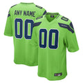 tocy Custom S.Seahawks Neon Green Alternate Game Stitched Jerseys