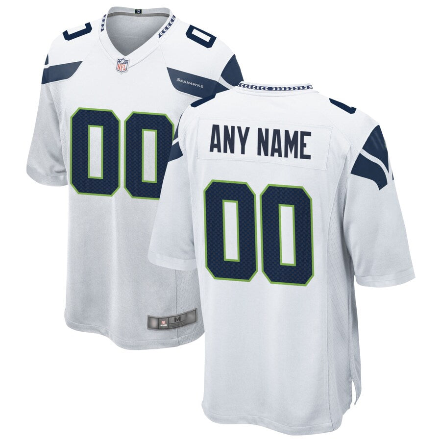 tocy Custom S.Seahawks White Home Game Stitched Jerseys