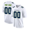 Tocy Custom S.Seahawks White Tundra Fashion Home Game Any Name & Numbers Stitched Jerseys