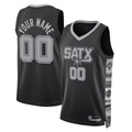 tocy Custom SA.Spurs Black 2022-2023 Swingman Jerseys - Statement Edition