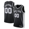 tocy Custom SA.Spurs Black Swingman Jerseys - Icon Edition