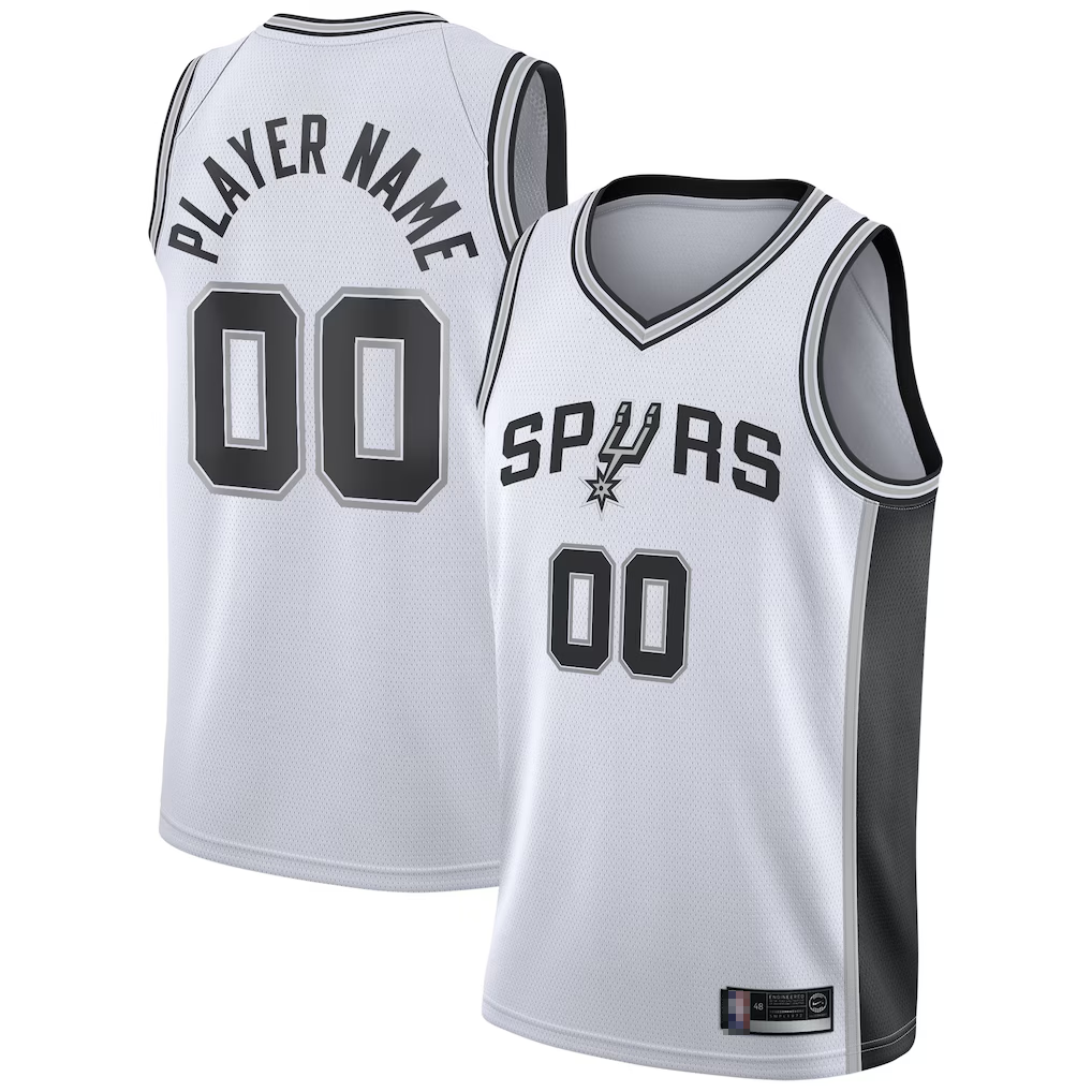 tocy Custom SA.Spurs White 2020-2021 Swingman Jerseys - Association Edition