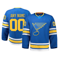 Tocy Custom St.L.Blues Blue Home Authentic Pro Jerseys