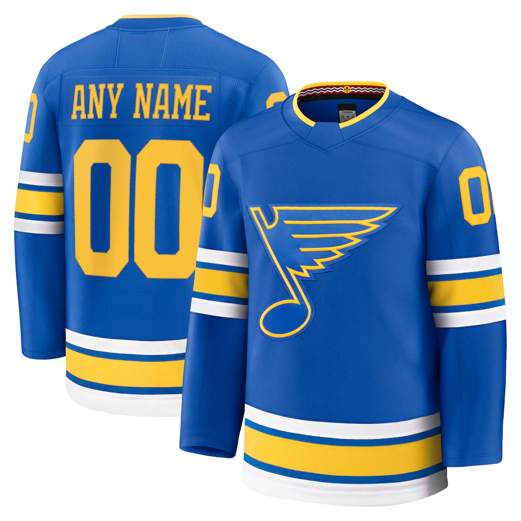 Tocy Custom St.L.Blues Blue Home Premium Jerseys