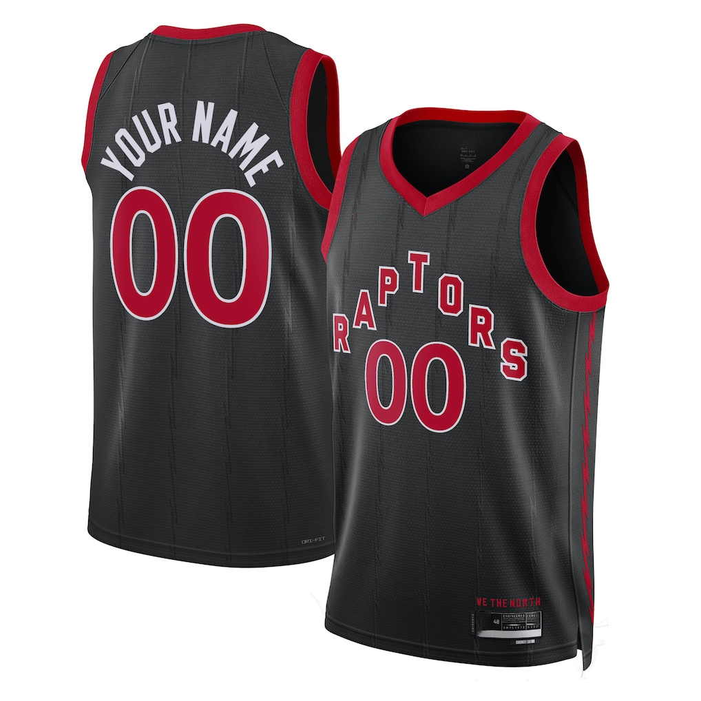tocy Custom T.Raptors Black 2022-23 Swingman Jerseys - Statement Edition