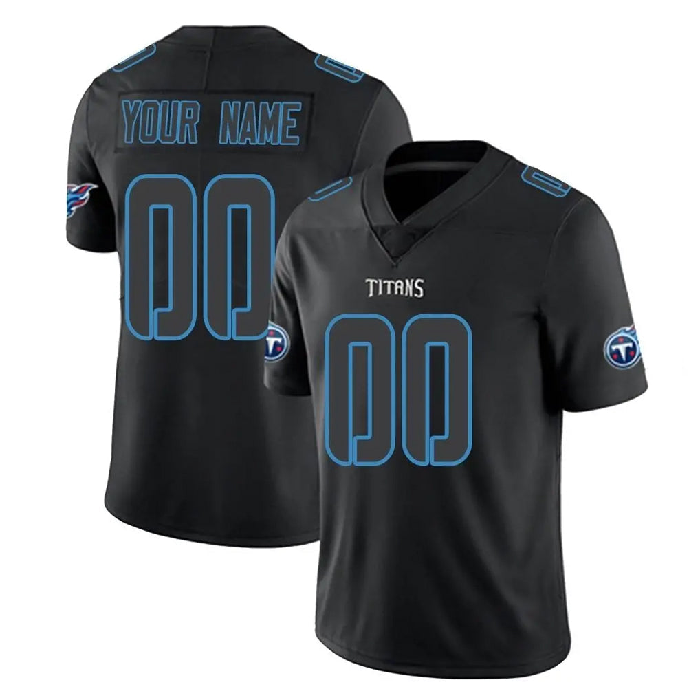 Tocy Custom T.Titans Black Impact Limited Home Game Any Name & Numbers Stitched Jerseys