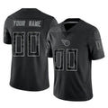 Tocy Custom T.Titans Black Limited Reflective Home Game Any Name & Numbers Stitched Jerseys