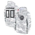 Tocy Custom T.Titans Camo Arctic Salute to Service Pullover Hoodies Home Game Any Name & Numbers Stitched Jerseys