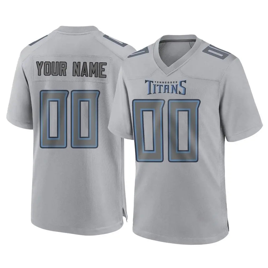 Tocy Custom T.Titans Gray Atmosphere Fashion Home Game Any Name & Numbers Stitched Jerseys