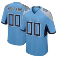 Tocy Custom T.Titans Light Blue Home Game Any Name & Numbers Stitched Jerseys