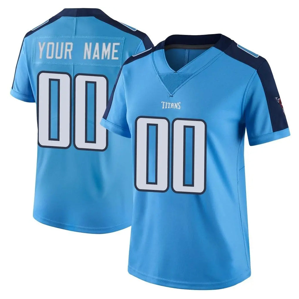Tocy Custom T.Titans Light Blue Limited Color Rush Home Game Any Name & Numbers Stitched Jerseys
