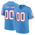 Tocy Custom T.Titans Light Blue Oilers Throwback Home Game Any Name & Numbers Stitched Jerseys