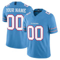 Tocy Custom T.Titans Light Blue Team Vapor F.U.S.E. Limited Home Game Any Name & Numbers Stitched Jerseys