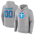 Tocy Custom T.Titans Light Gray LOGO Pullover Hoodies Home Game Any Name & Numbers Stitched Jerseys