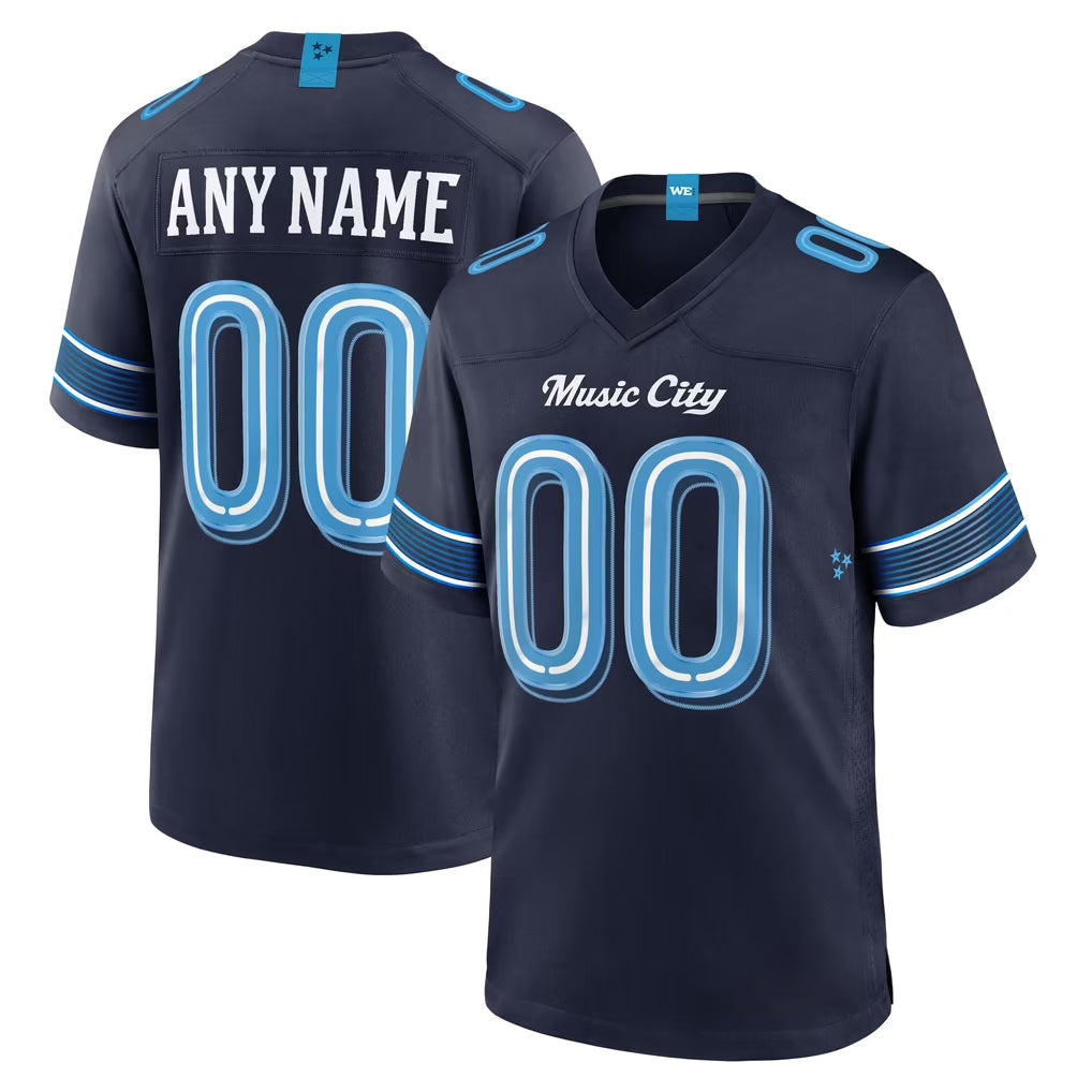 Tocy Custom T.Titans Navy 2026 Rivalries Collection Home Game Any Name & Numbers Stitched Jerseys