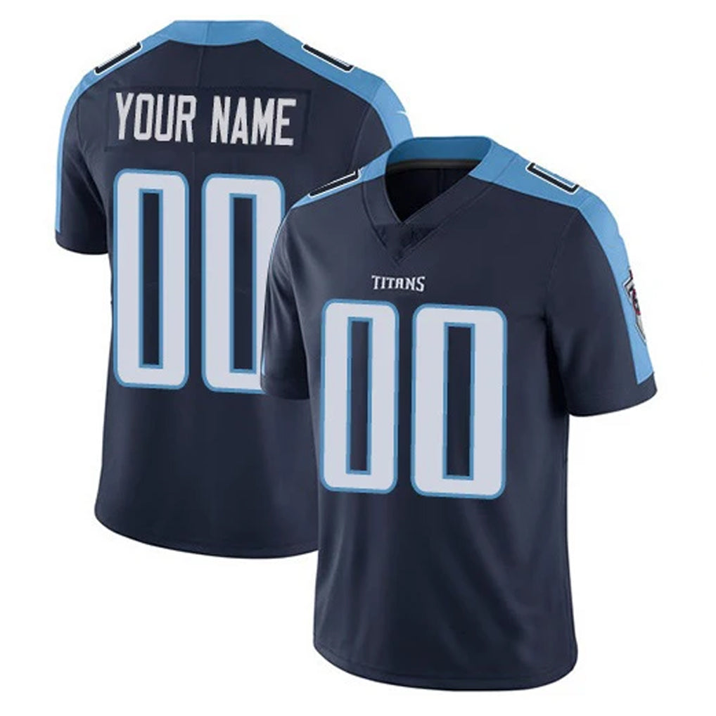 Tocy Custom T.Titans Navy Limited Vapor Home Game Any Name & Numbers Stitched Jerseys