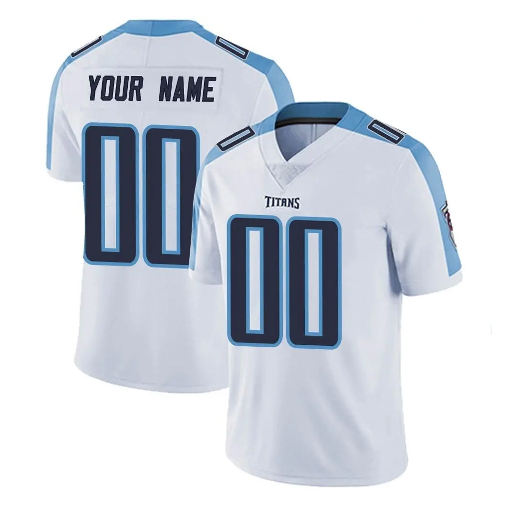 Tocy Custom T.Titans White Limited Vapor Untouchable Home Game Any Name & Numbers Stitched Jerseys