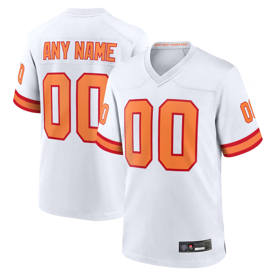 tocy Custom TB.Buccaneers 50th Season White Home Game Stitched Jerseys